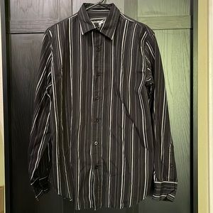 Vintage Anchor Blue Long Sleeve Button Down Shirt